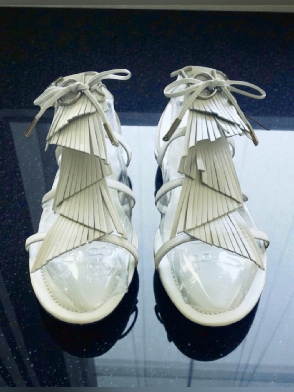 TOD’S Gomma Frangia Sandals Size 36.5